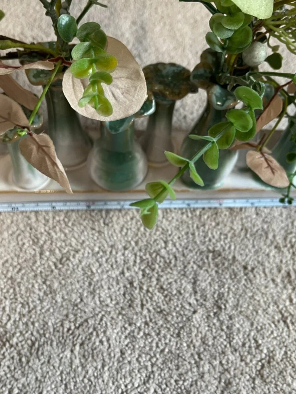 Tag Flourish Bud Vase Green Reactive Glaze